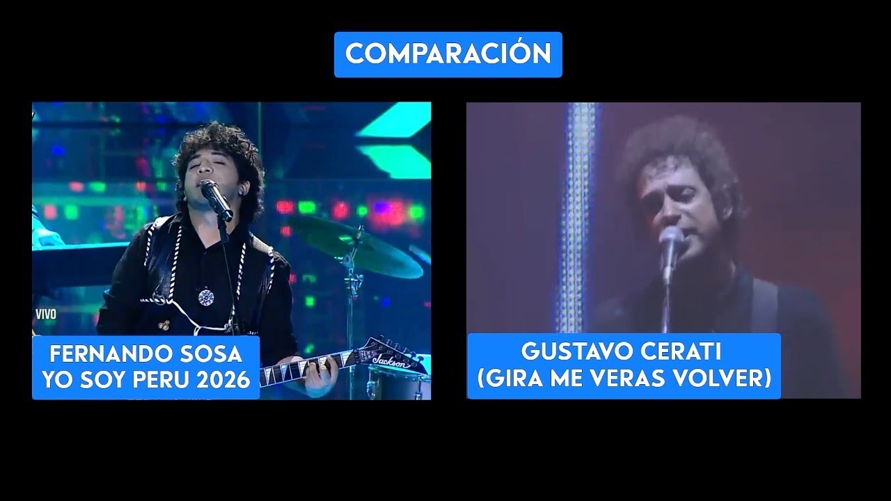 Fernando Sosa como Gustavo Cerati ▪︎ Comparación 