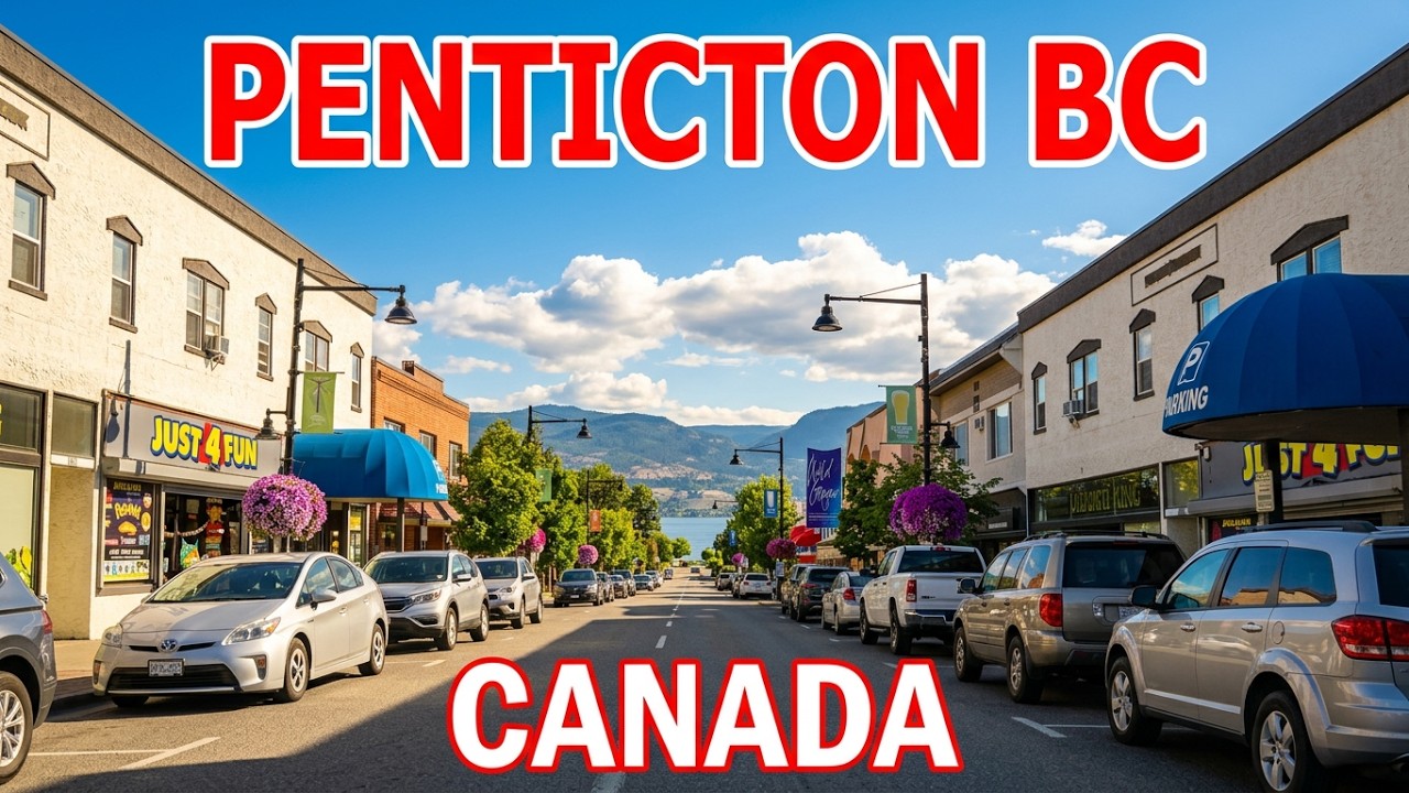 Charming Okanagan Valley PENTICTON BC CANADA on Sunday August 2 2026 - City Driving Tour