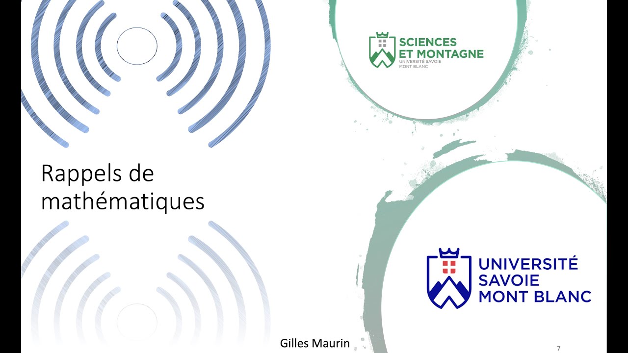 Rappels de Math (cours)