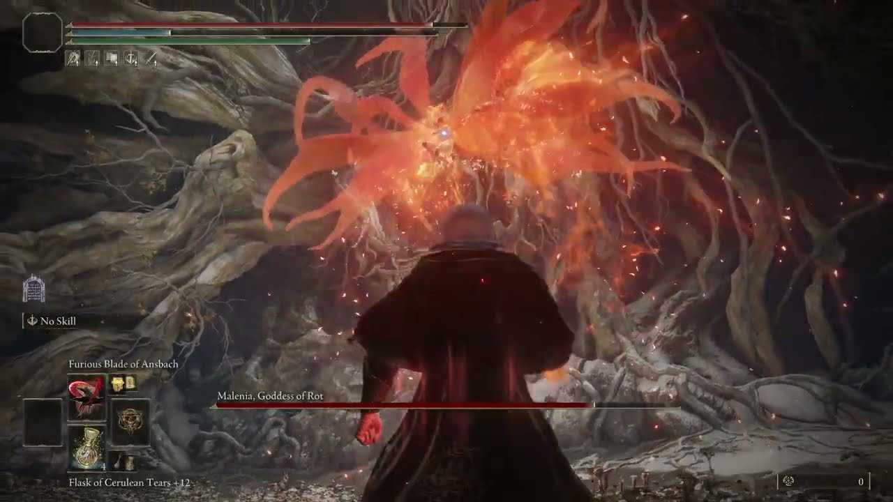 Furious Blade of Ansbach Build VS Malenia - No Hit/Max Level Gameplay