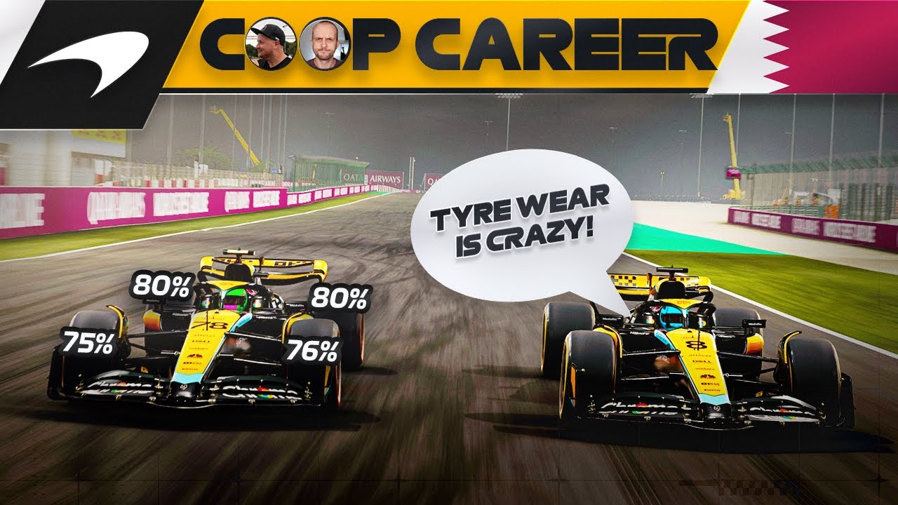 УЖАСНЫЙ ИЗНОС ШИН — F1 23 Co-Op Career Grand Prix Qatar