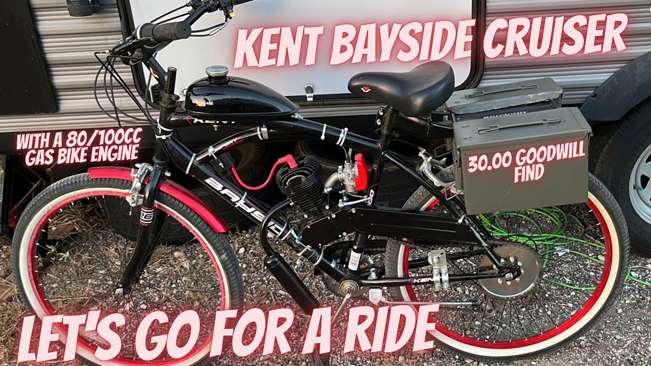 Kent Bayside Cruiser | From Goodwill Find to a fun Adventure: Let's Ride with a gas bike engine
