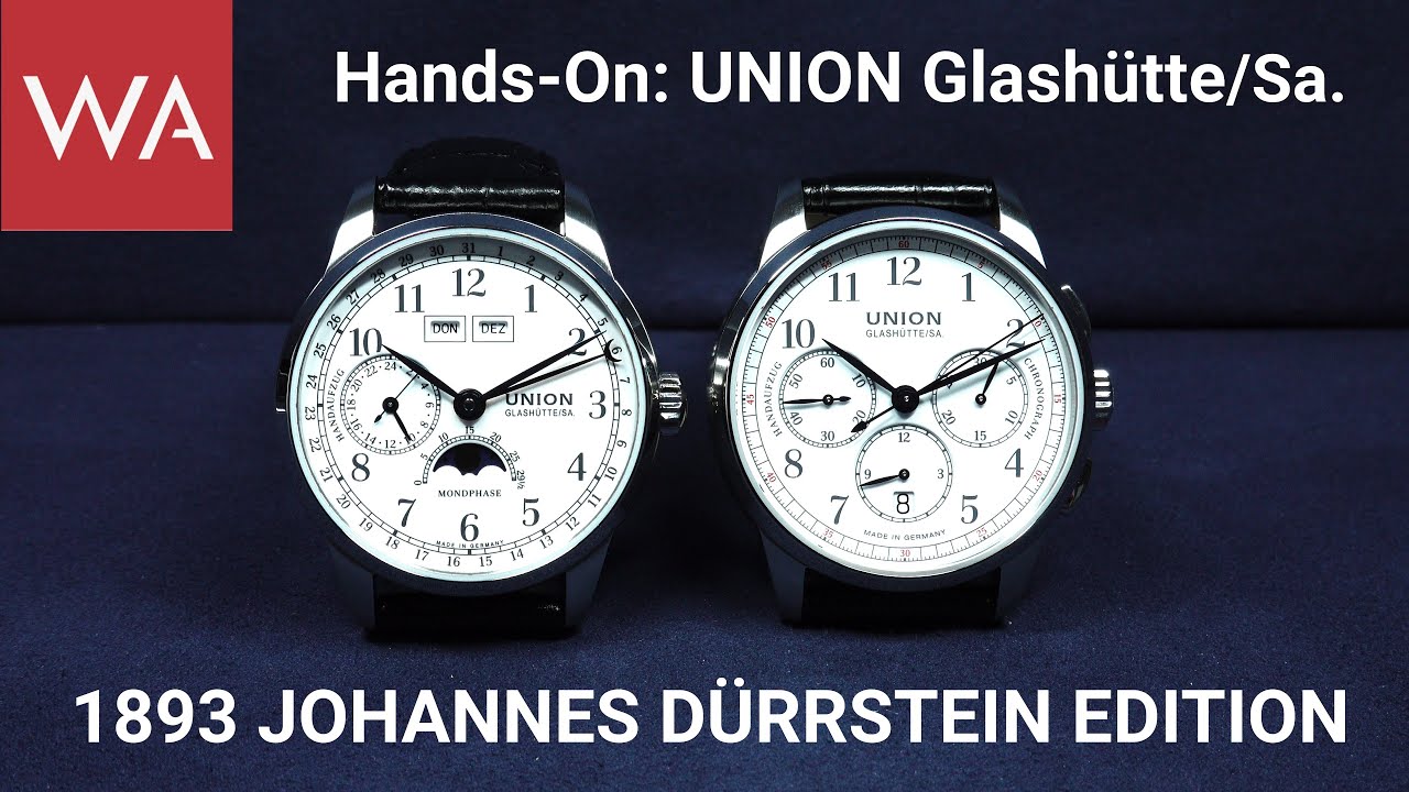 Narrative Description: UNION Glashütte/SA. 1893 Johannes Dürrstein Edition Chronograph & Moon Phase