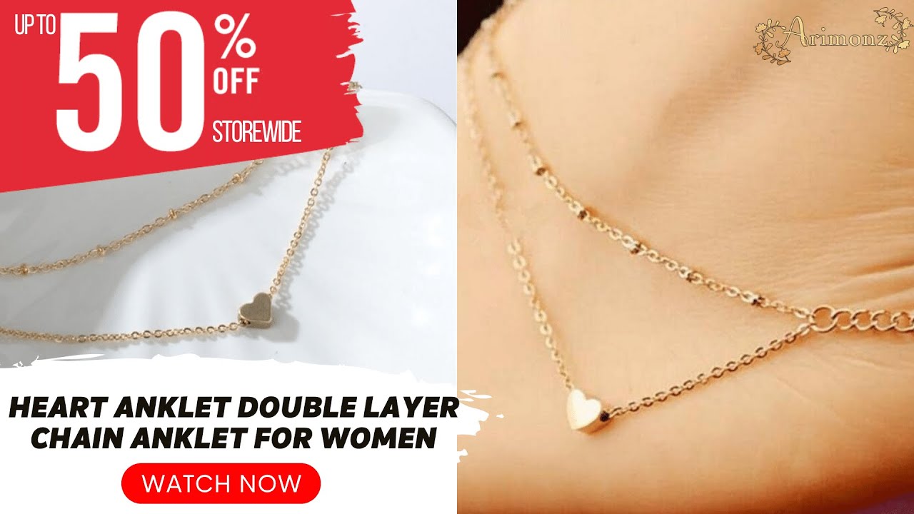 This Heart Anklet Double Layer Chain Anklet For Women Will Add Elegance To Your Personality!