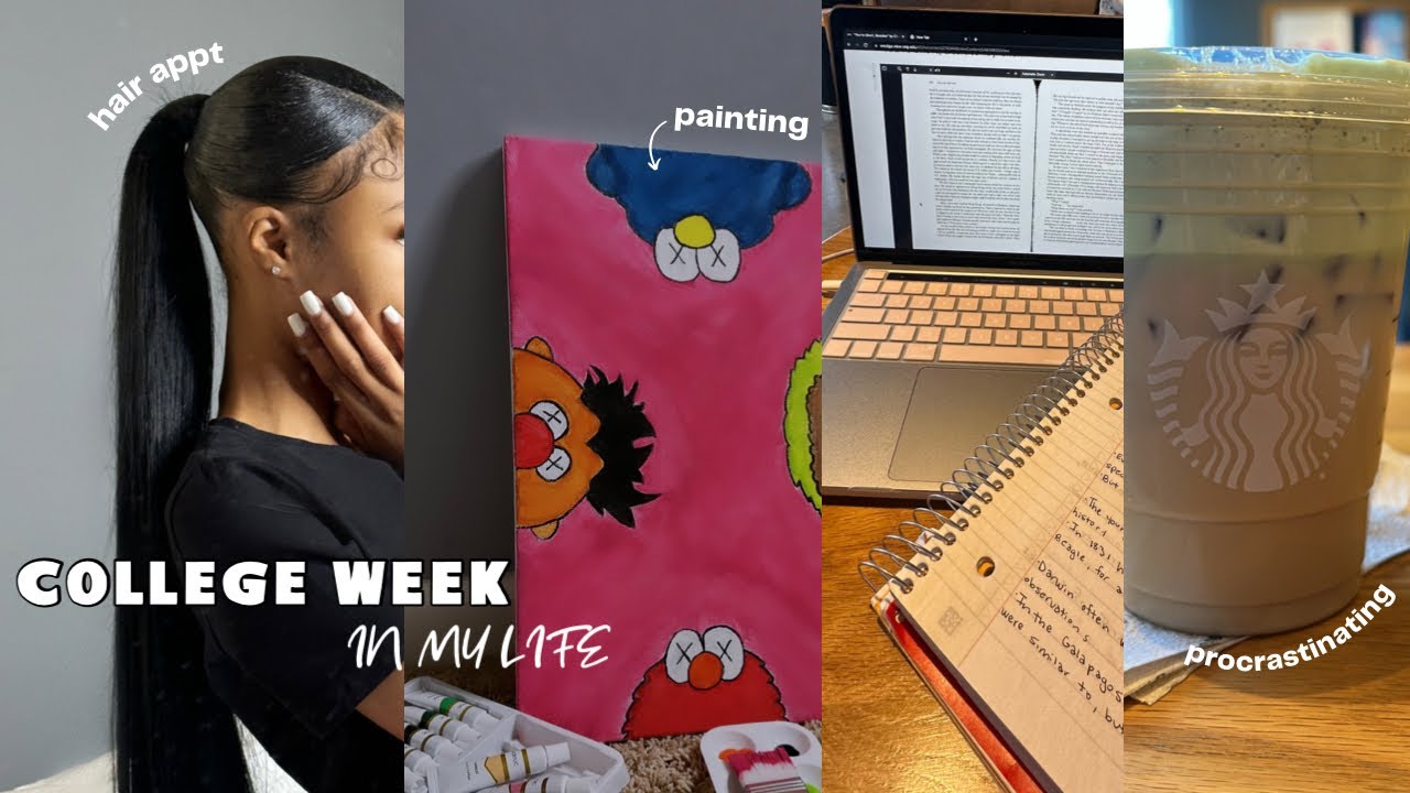 chill college week in my life ✰ | paint w/me + classes + procrastinating + doing work + more
