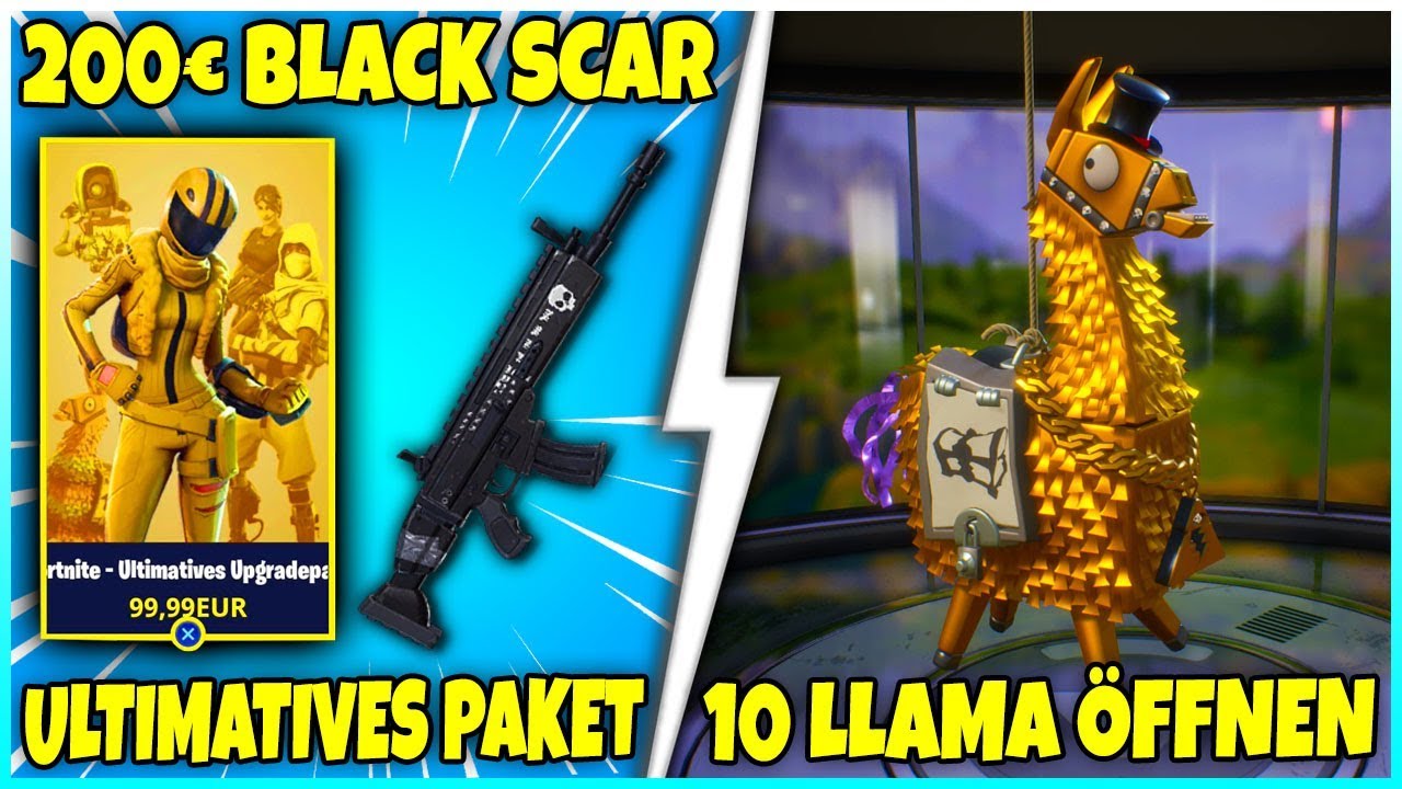 😱 Ich KAUFE das 200€ Rette die Welt Paket! 🌵 Black Scar, 10 TrollSchatz LLAMA Opening - Fortnite
