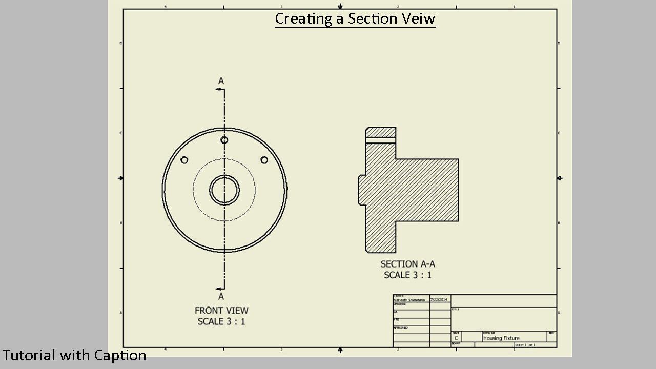 🔖 Creating a Section View (Autodesk Inventor)