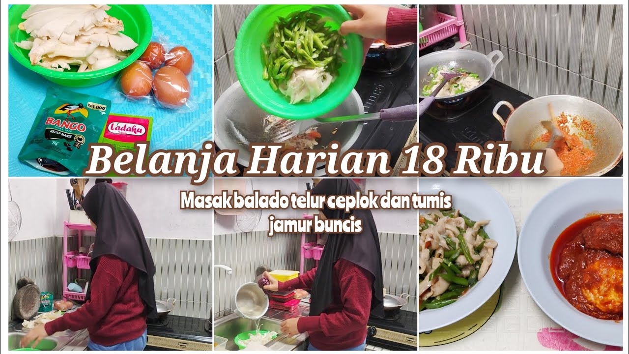 Belanja Harian 18 Ribu | Kegiatan Harian IRT | Masak Dua Menu Harian
