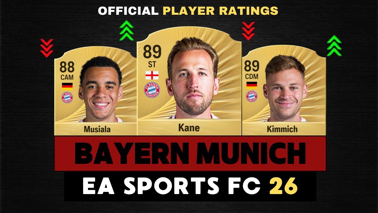 FIFA 26 | OFFICIAL BAYERN MUNICH PLAYER RATINGS IN FC 26! 😱🔥 ft. Kane, Kimmich, Musiala&hellip;