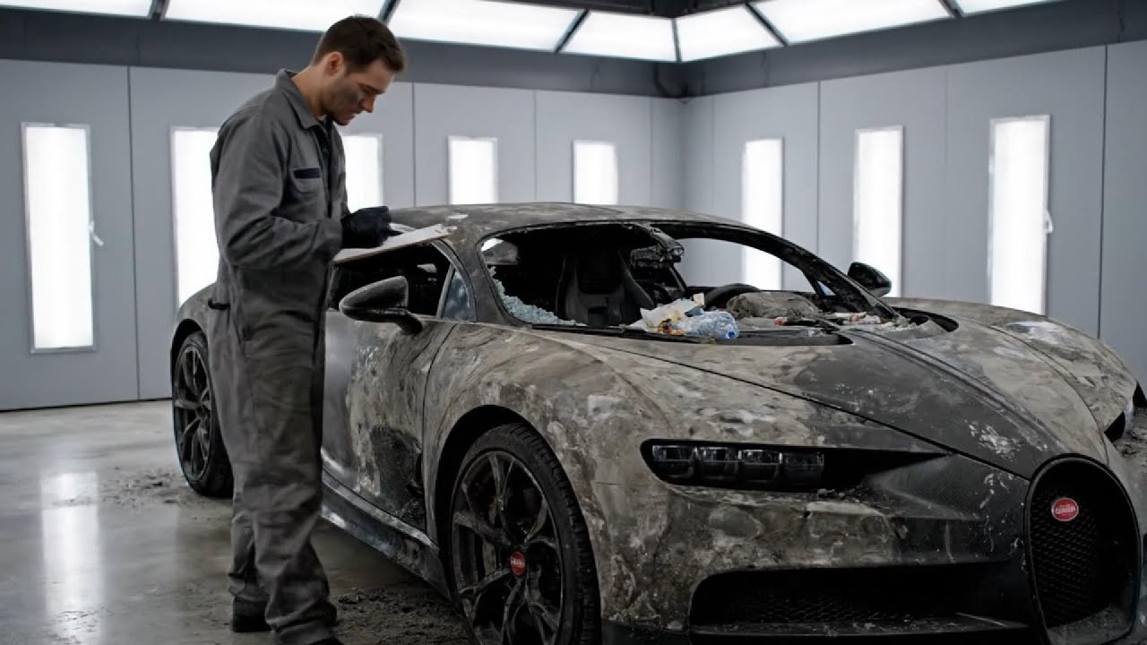 Full Restoration of a Burnt Bugatti Handover | ASMR Supercar Rebuild From Abandoned to Perfection