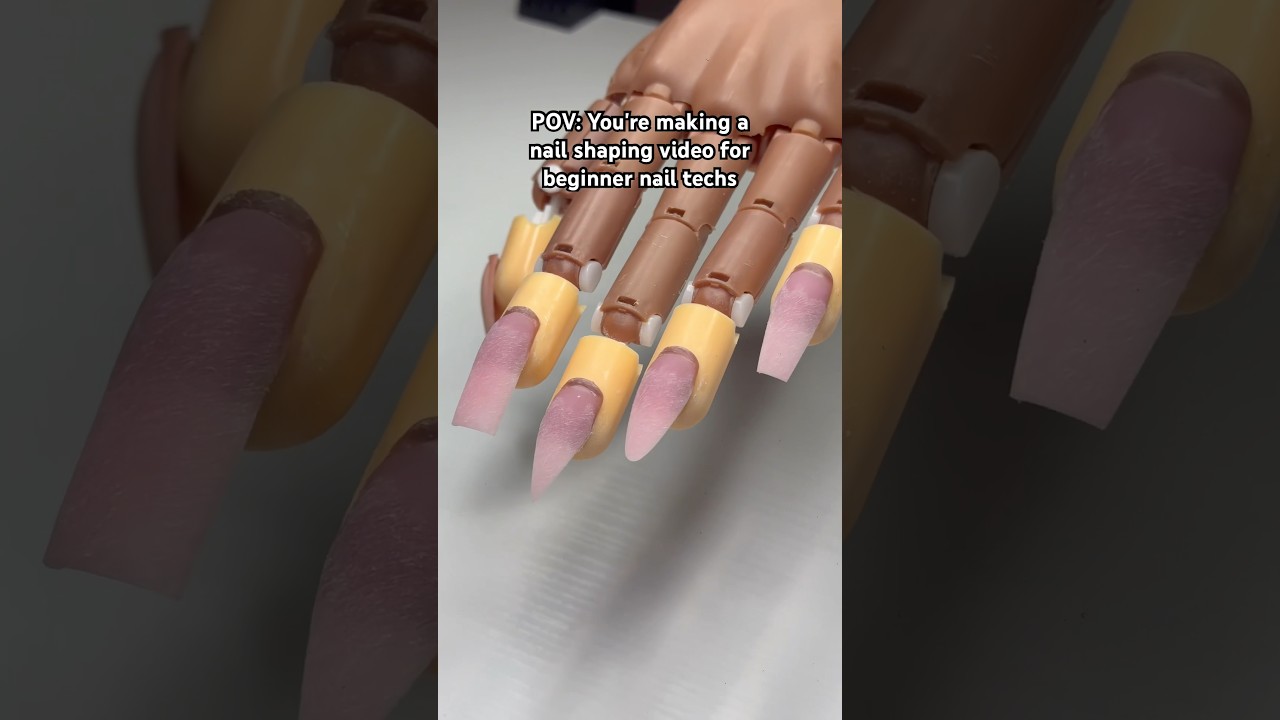 Learn how to shape acrylic nails at home | Beginner Nail Tech Series