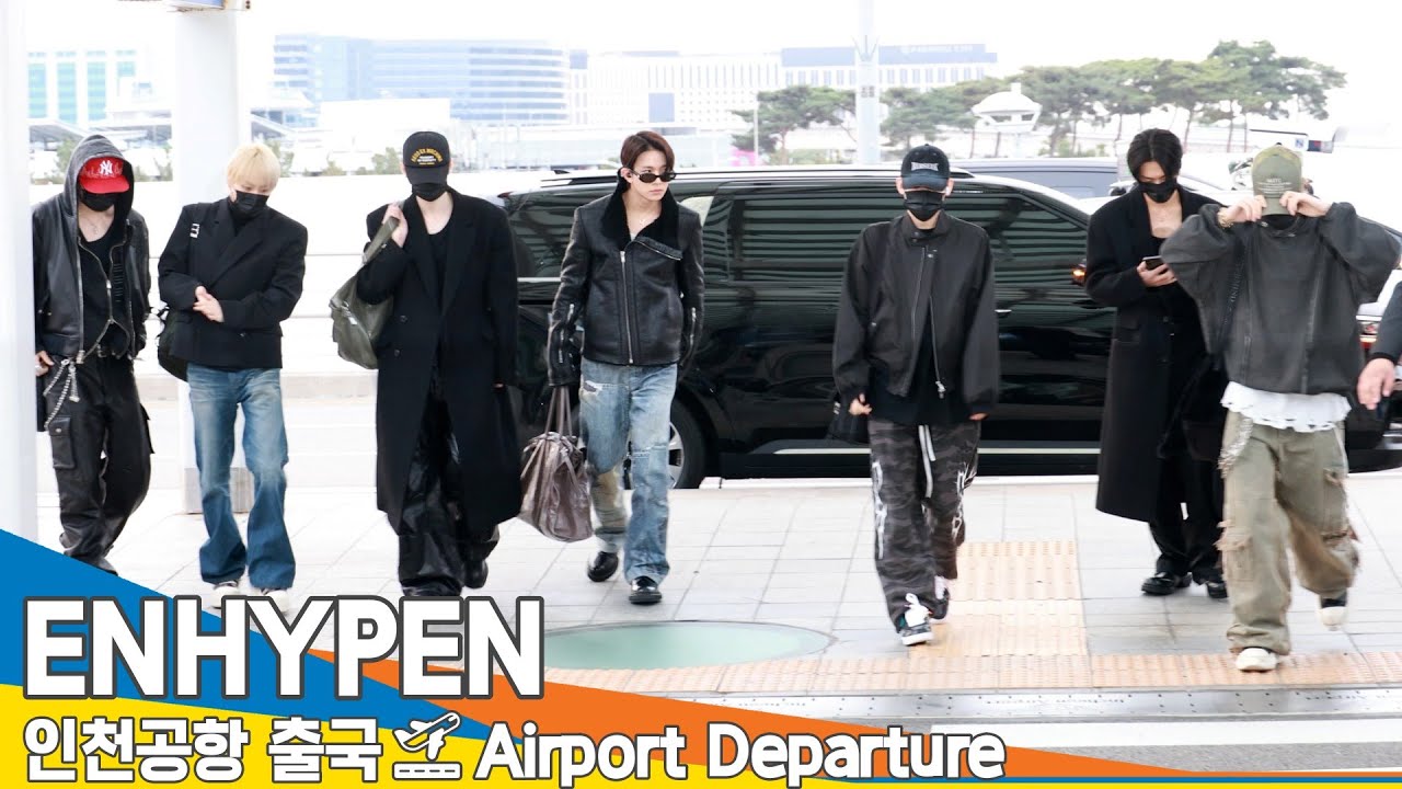 [4K] 엔하이픈, 멋쁨 가득한 카리스마 (출국)✈️ENHYPEN Airport Departure 2024.11.20 Newsen