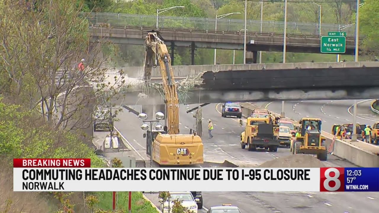 Demolition begins as Interstate 95 closure in Norwalk enters 2nd day