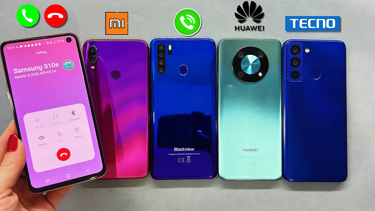 Samsung Galaxy S01e Calling On Xiaomi Redmi N7 + Blackview A80 Pro + HUAWEI Y90 + Tecno Pop 5