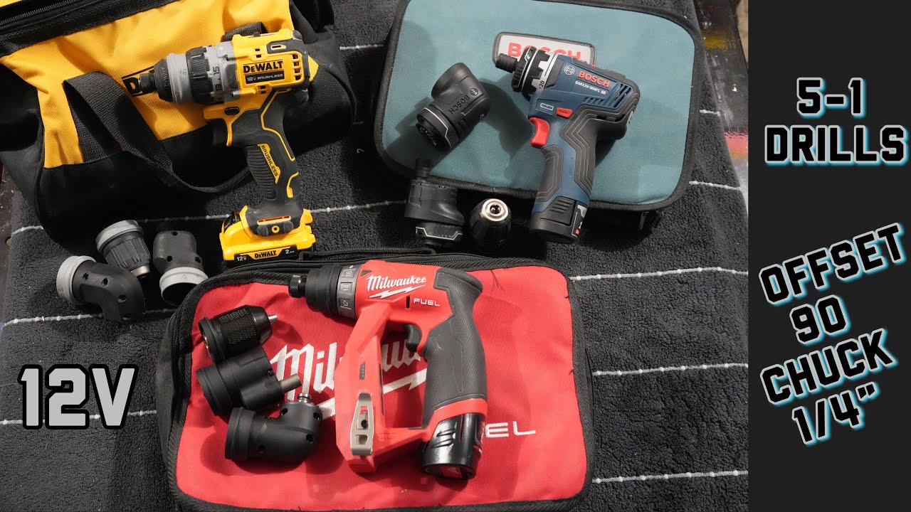 Сравнение дрелей Bosch, DeWalt, Milwaukee 5 в 1 12 В