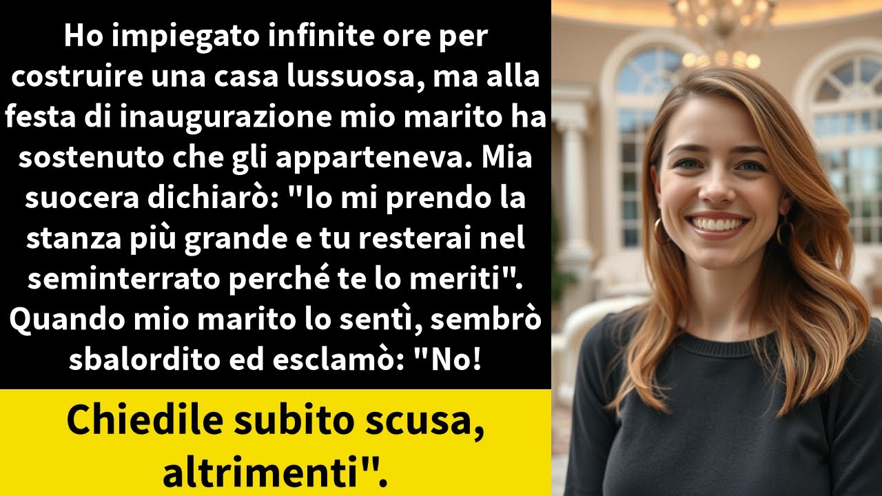 Ho impiegato infinite ore per costruire una casa lussuosa, ma alla festa di inaugurazione mio marito