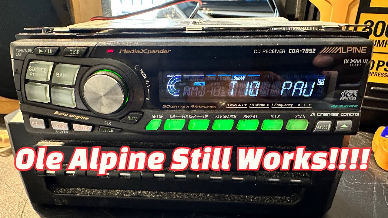 Первый раз за 18 лет включил свой Alpine CDA-7892!!!!! #caraudio #oldschool #alpinestereo