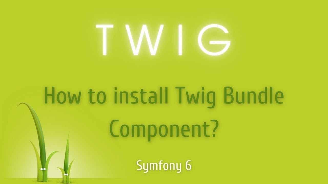 Symfony 6 - How to install Twig Bundle Component?