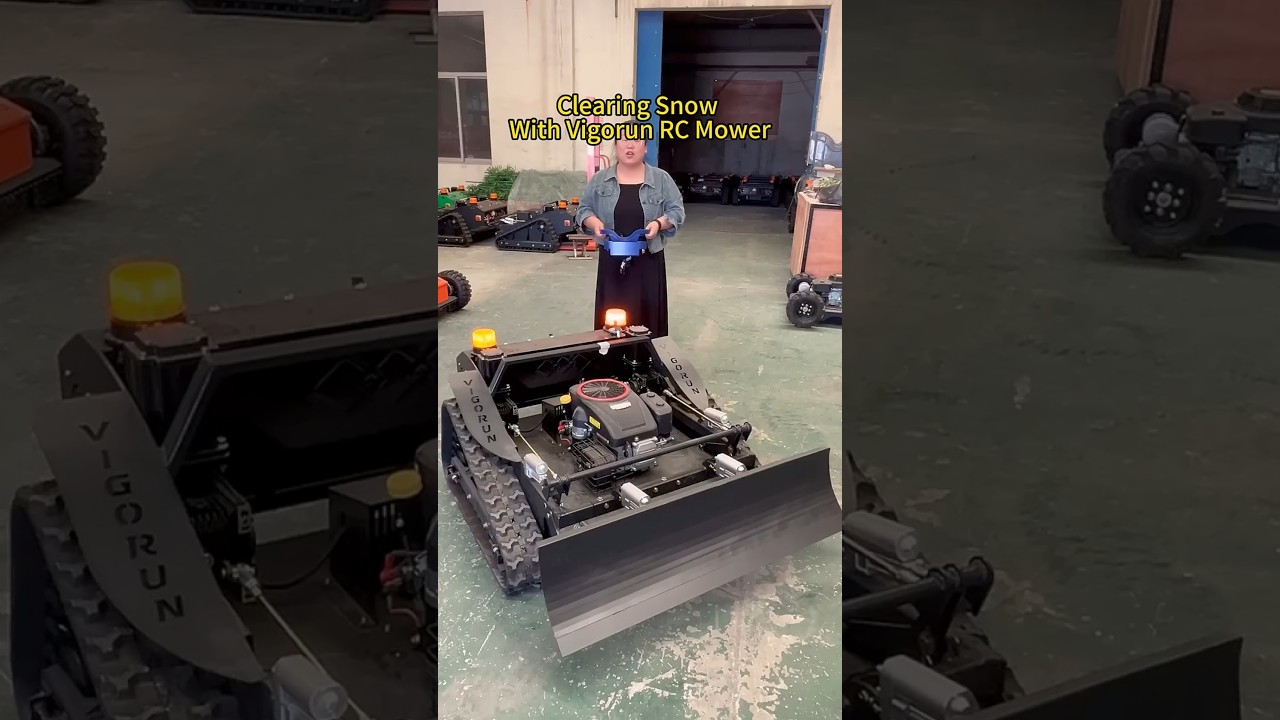 🚜 Vigorun VTLM800: Supreme Remote Control Mower & Snow Plow Powerhouse! 🌿❄️#mower #snowplow