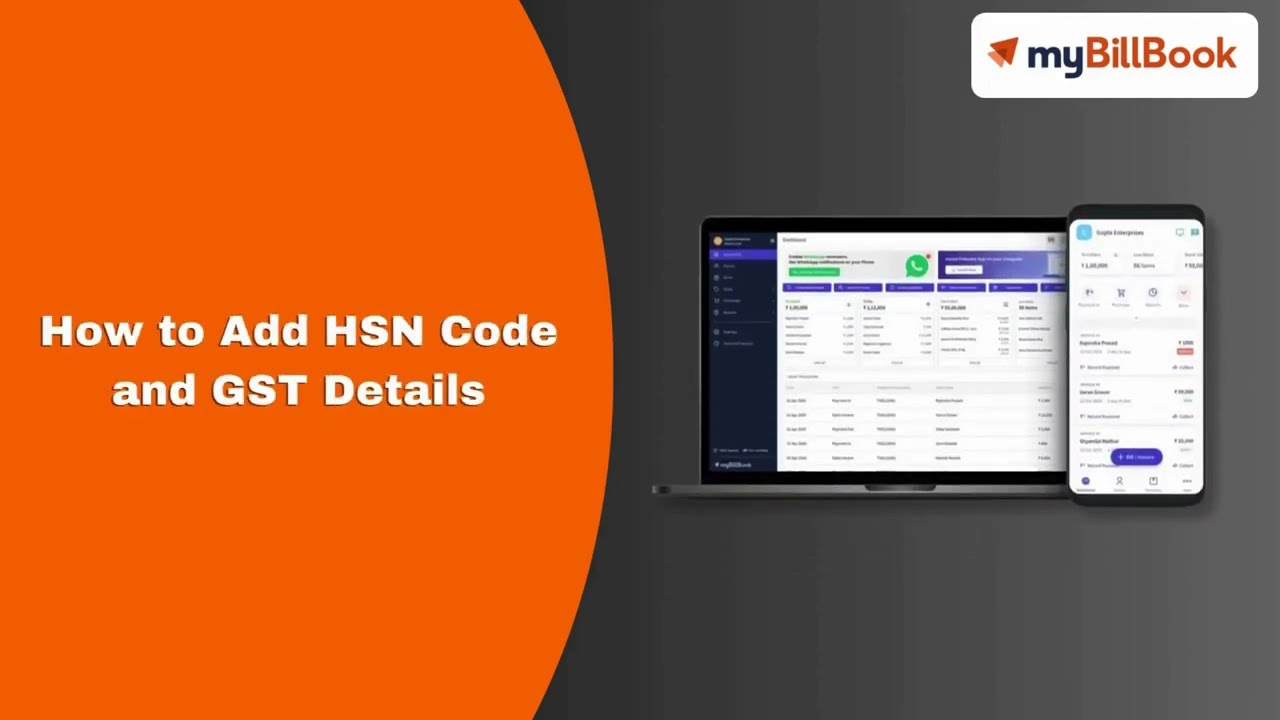 How to add HSN code and GST details on myBillBook Billing Software