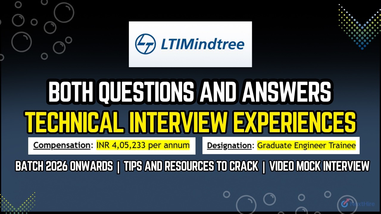 LTIMindtree Technical Interview Questions & Answers | Real Interview Experience 2026 Batch