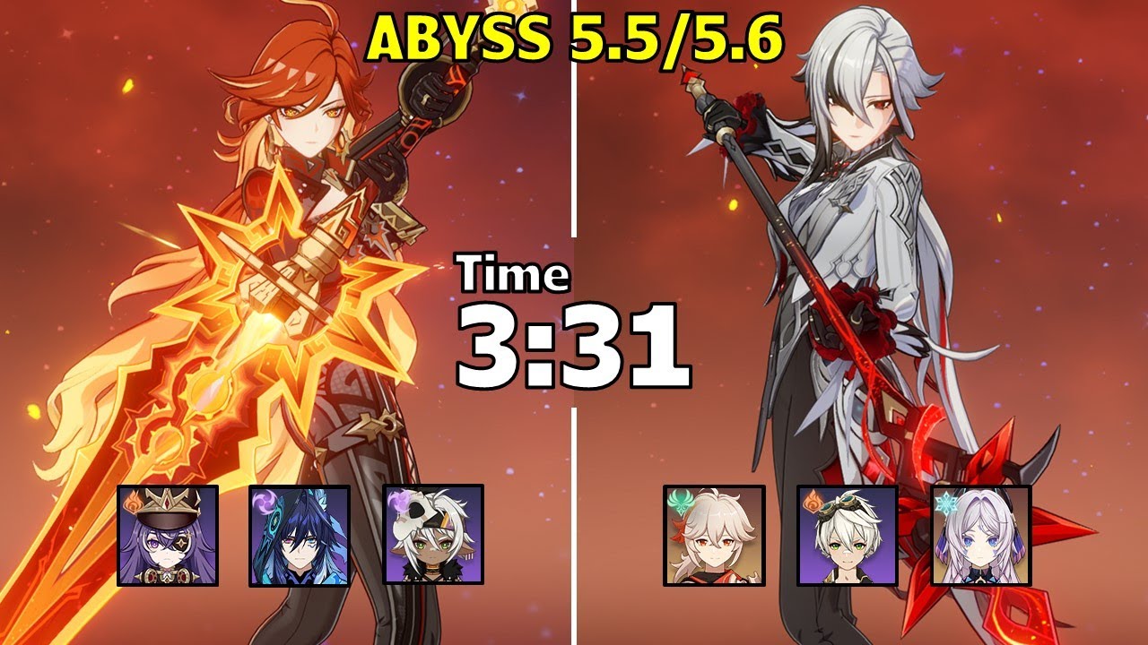 C2 Mavuika Overload & C1 Arlecchino Melt - Spiral Abyss 5.5 5.6 Floor 12 9 stars Genshin Impact