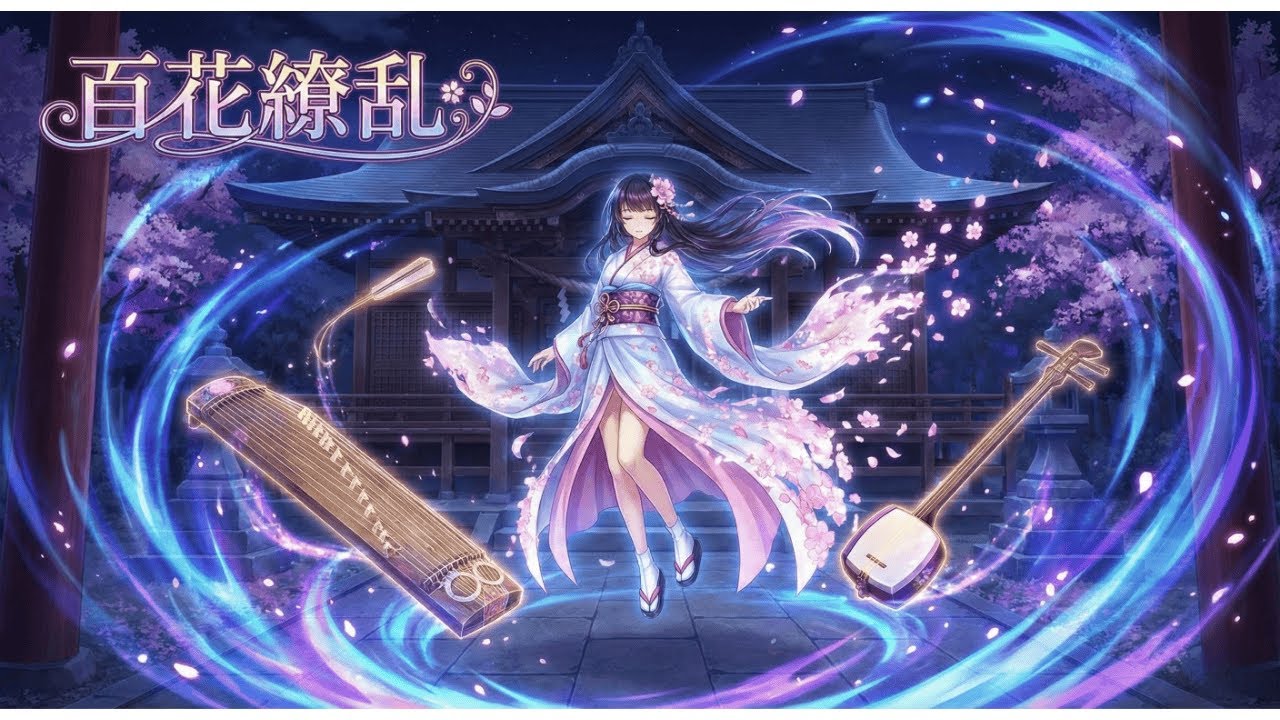 【和風BGM】華麗に乱れ舞う和風ロック「百花繚乱」Japanese Battle Music【疾走感・戦闘・かっこいい・フリーBGM】