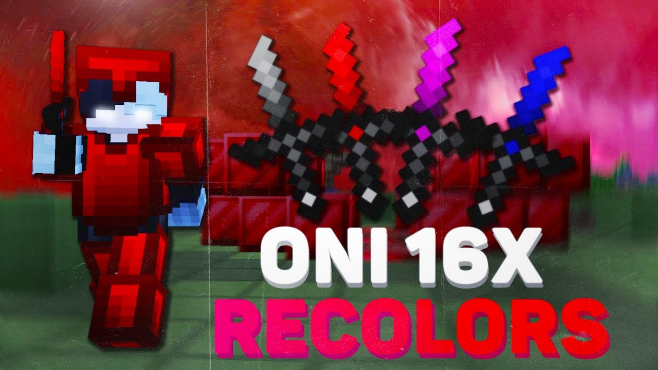 oni 16x | 1.8.9 pvp texture pack release (4 recolors / fps boost)