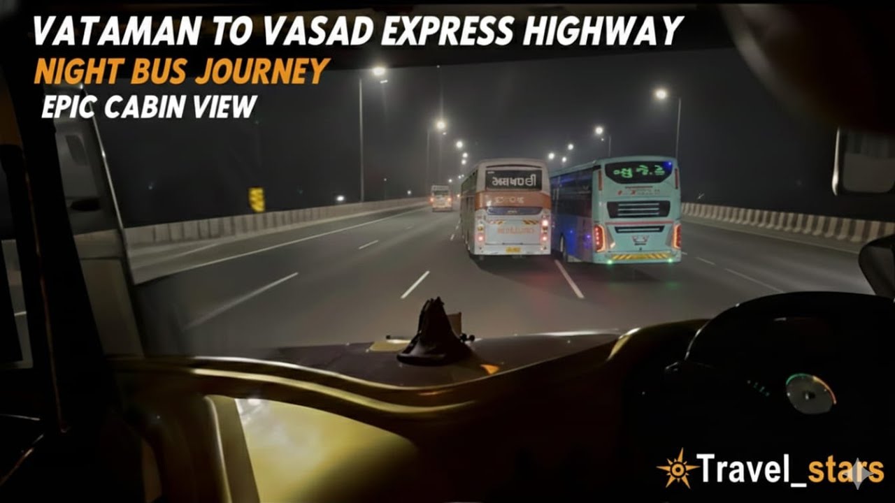 Vataman to Surat✨|| express highway luxurious bus Cabin ride ✈️❤️ #viral #luxury #travel #express#4k