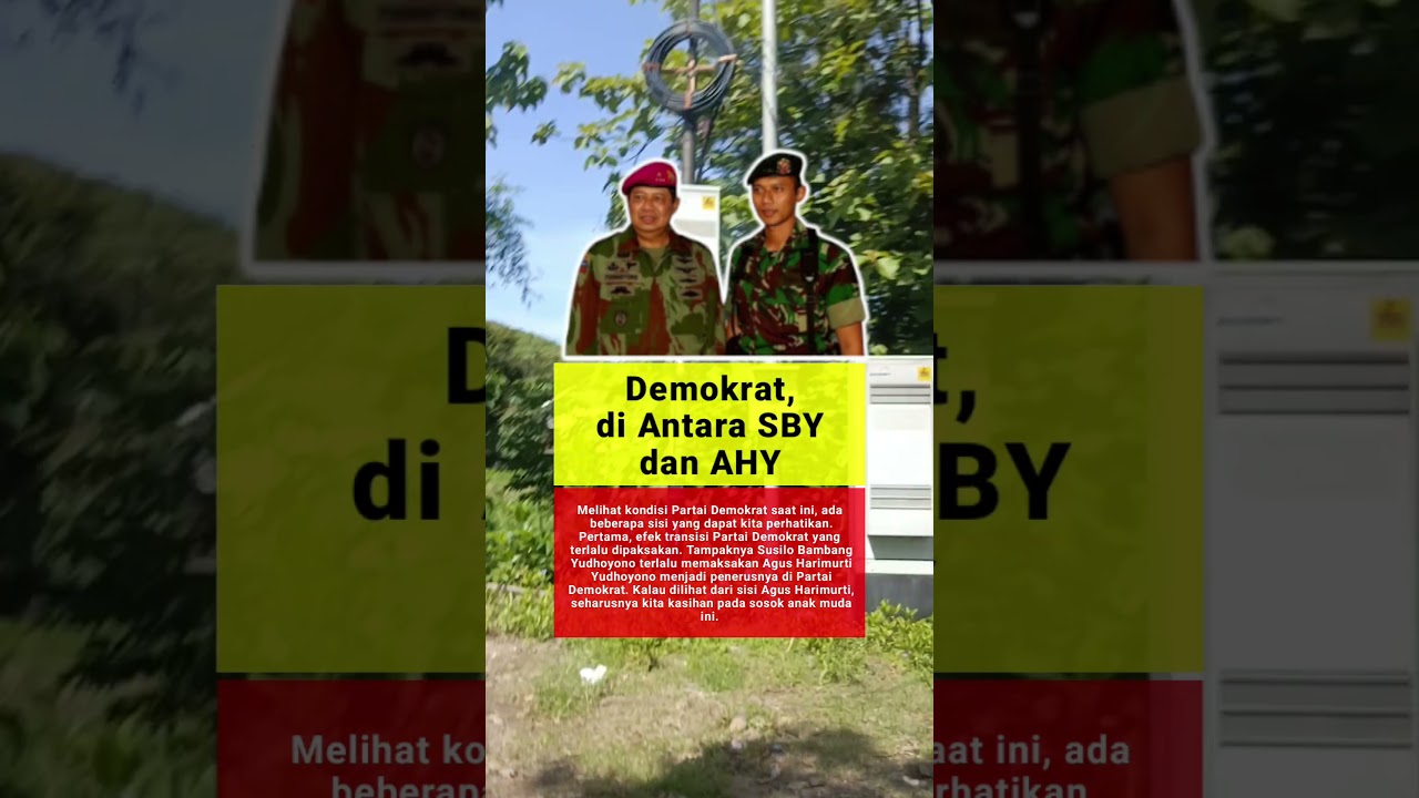 Demokrat, di Antara Jenderal TNI  SBY dan AHY