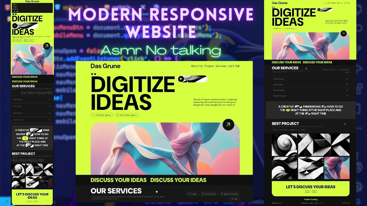 How to create a #trending responsive website from scratch. #asmr #notalking