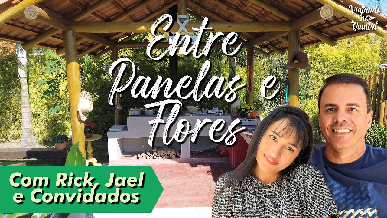 ENTRE PANELAS E FLORES COZINHANDO NO FOG&Atilde;O A LENHA NO QUINTAL