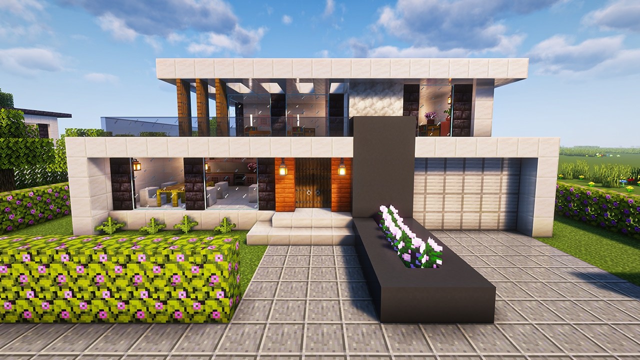 How to build a modern house in Minecraft