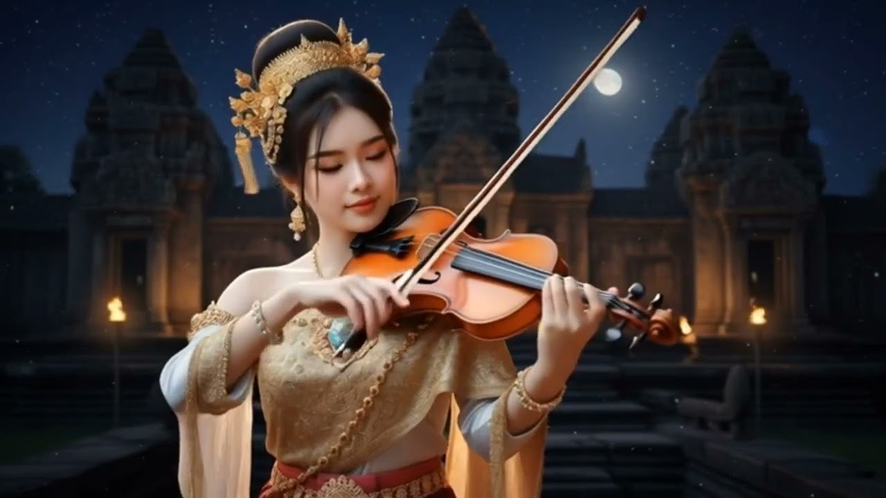 Playing music under the moonlight is heartwarming.