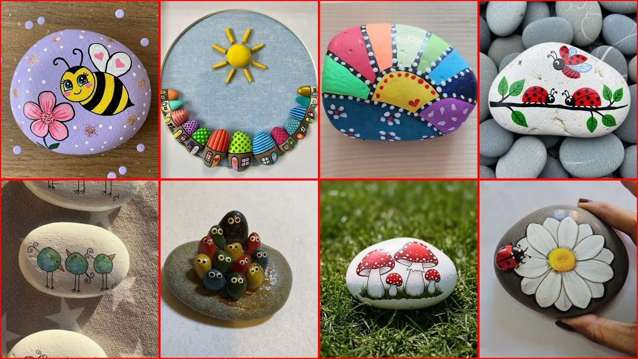 Cute and Easy Rock Painting Ideas for All Ages||Decorative Pebble Art for Your Garden and Home
