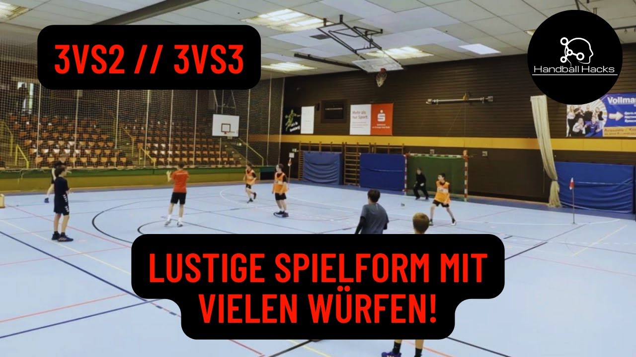 Spaßige Spielform mit vielen Würfen! 3vs2 und 3vs3 für Kinder und Erwachsene!