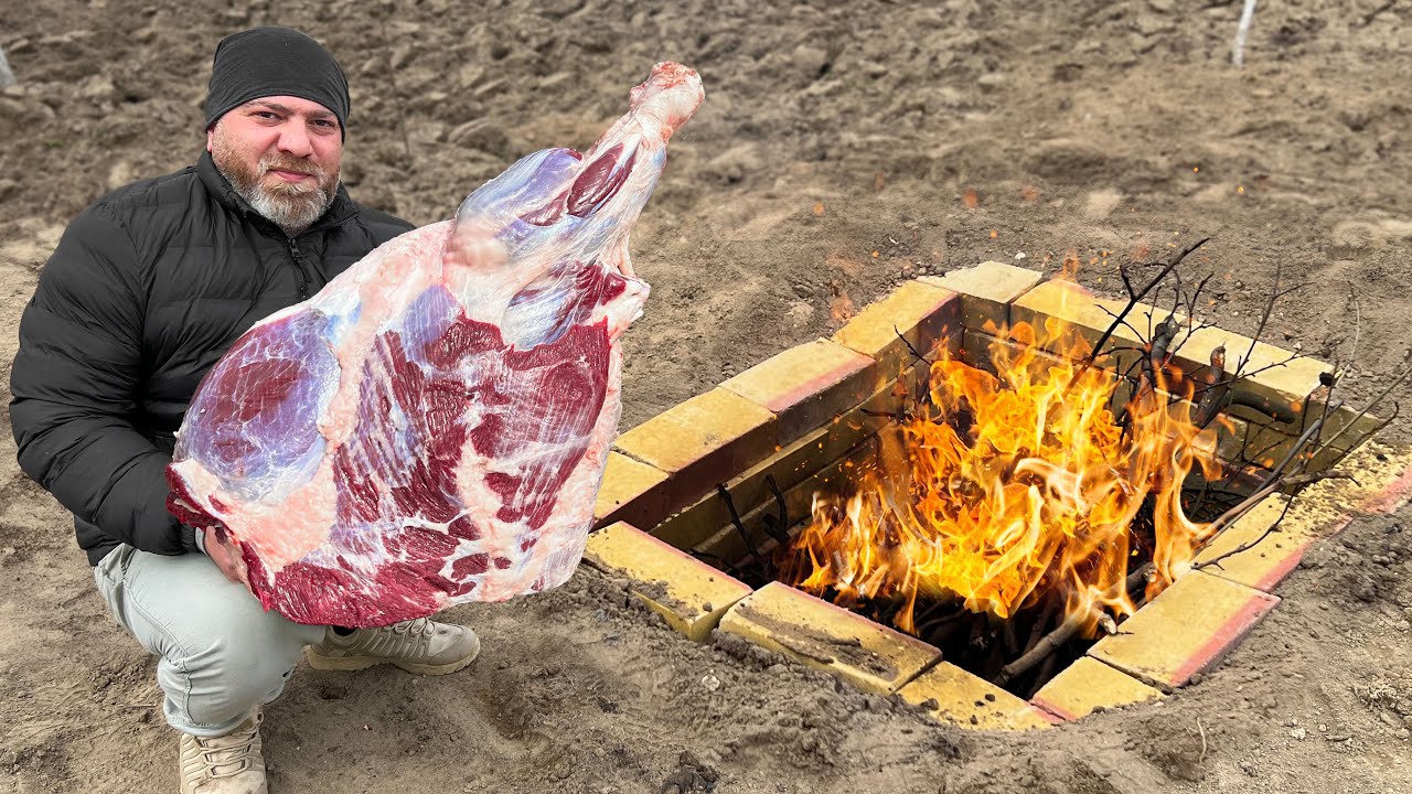 I Covered The Giant Beef With Dirt For The Perfect Holiday Dinner!