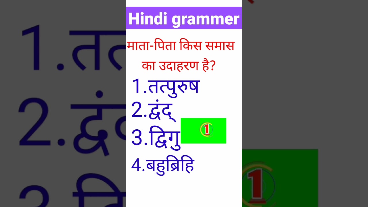 5.hindi vyakaran। hindi grammer। samas question answer।।