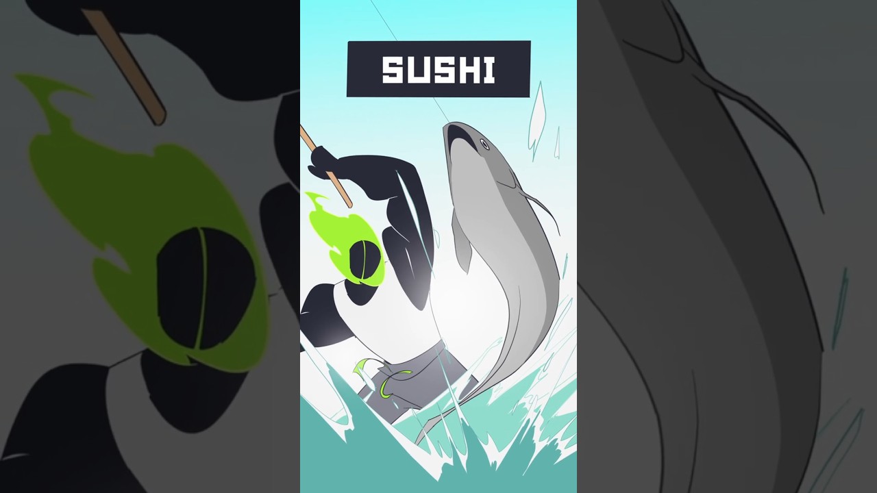 dad's first time making sushi