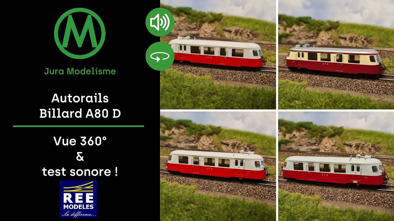 Autorail BILLARD A80 D REE MODELES : Unboxing, 360° et test sonore. Modélisme ferroviaire HO 1/87