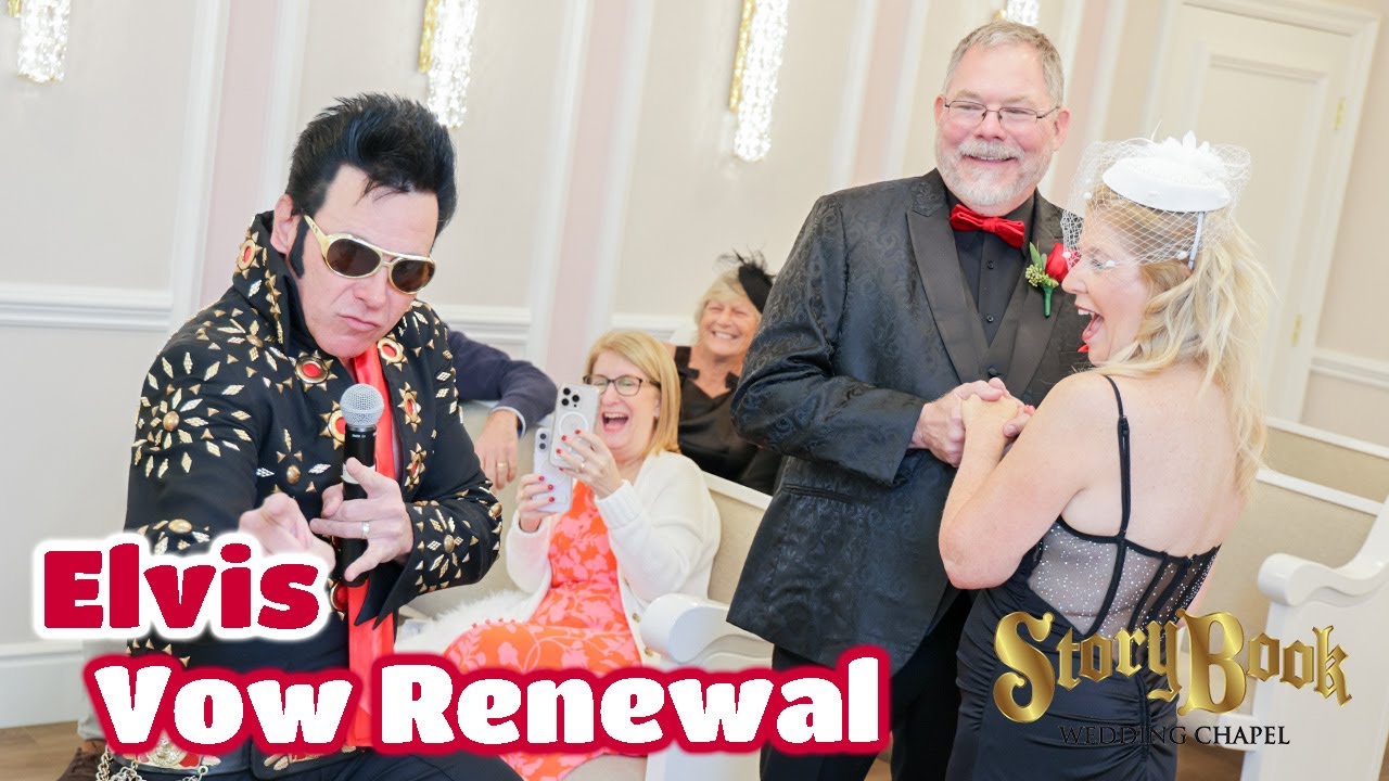 Jed & Melanie's Elvis Vow Renewal in Las Vegas | Storybook Chapel