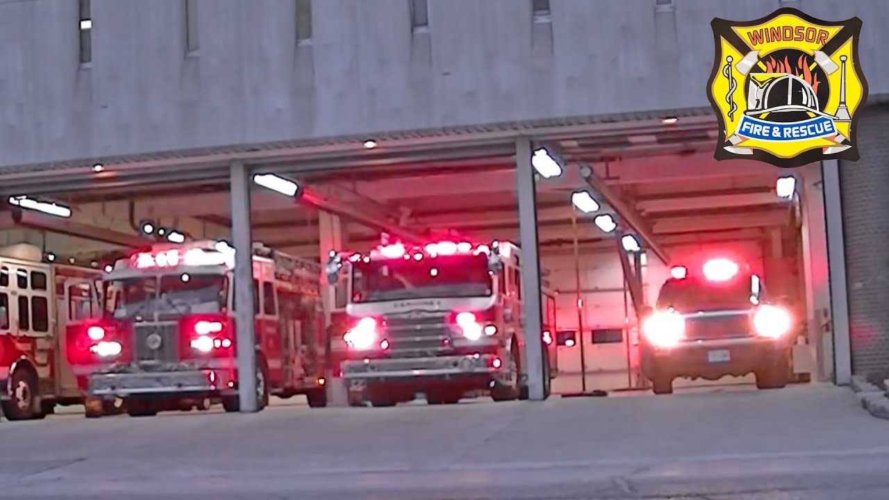 Windsor Fire - E1, T1, C1 Responding