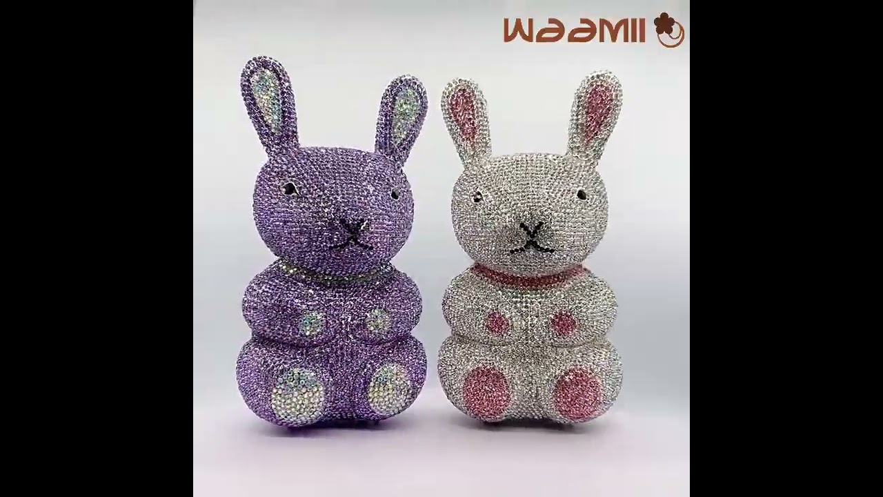 🐇 Sparkling Bunny Rhinestone Clutch | Cute Luxury Evening Bag ✨ 