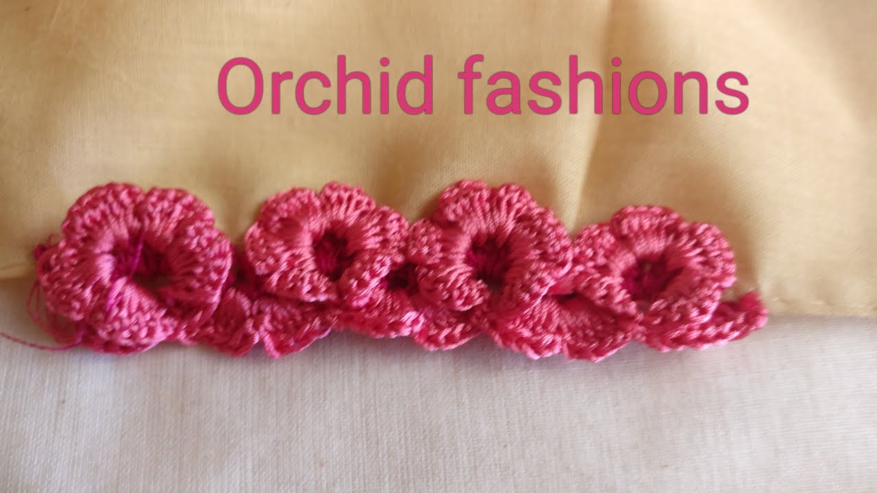 Crochet flower design in khuchu fr saree (kannada version) - 26