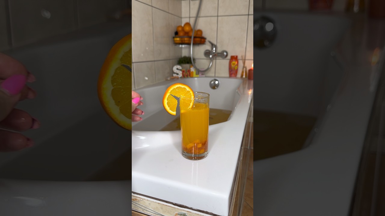 orange bath day🧡What color is next? #bathroutine #bathtimeroutine #bathroutine #bathessentials