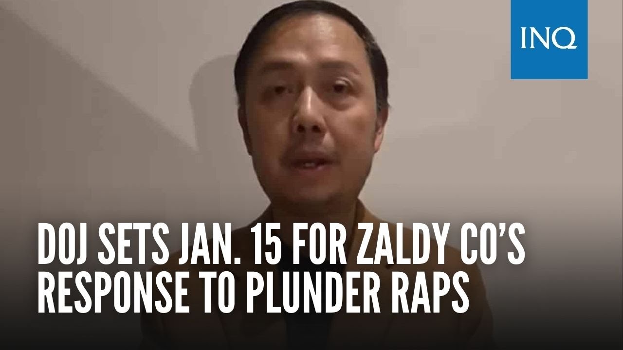 DOJ sets Jan. 15 for Zaldy Co&rsquo;s response to plunder raps