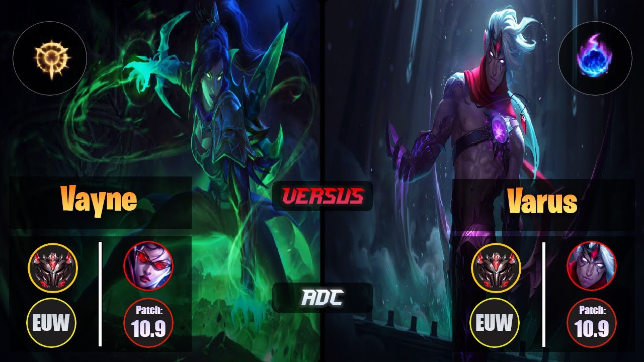 GrandMaster VAYNE [Press the Attack] (ADC) VS  VARUS - Grandmaster EUW Patch 10.9