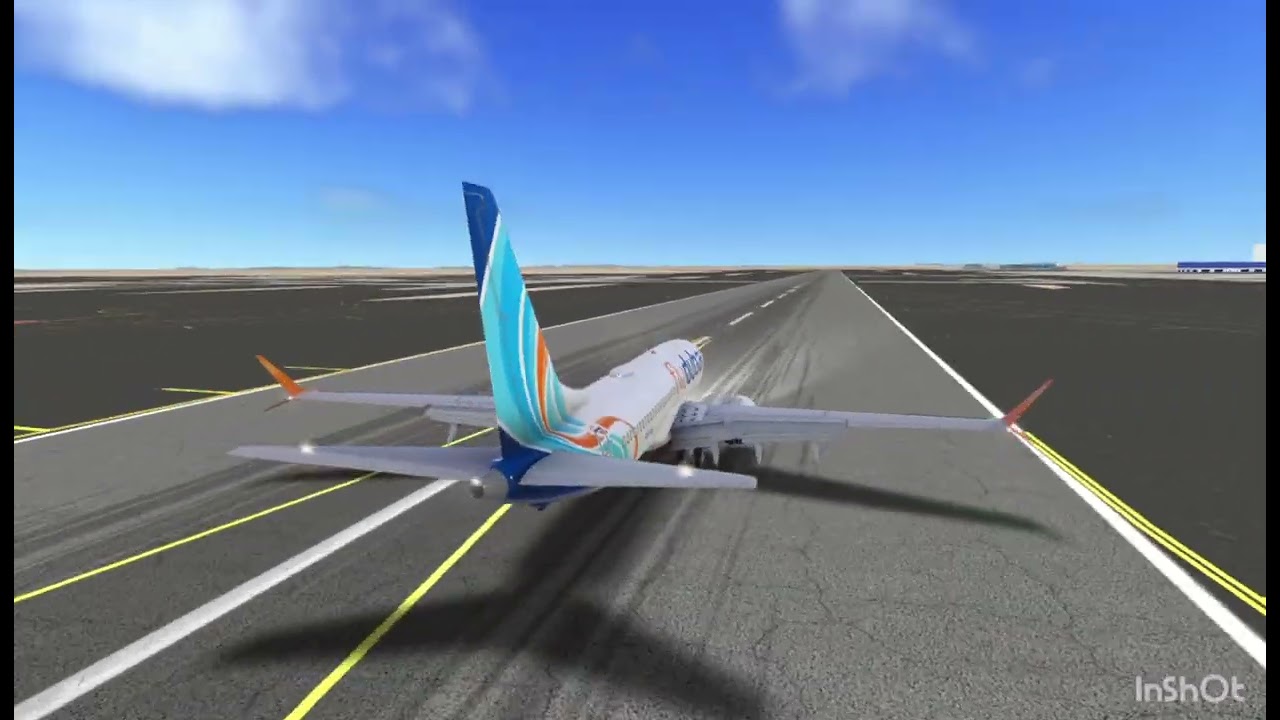 Landing b737 8max at duabi