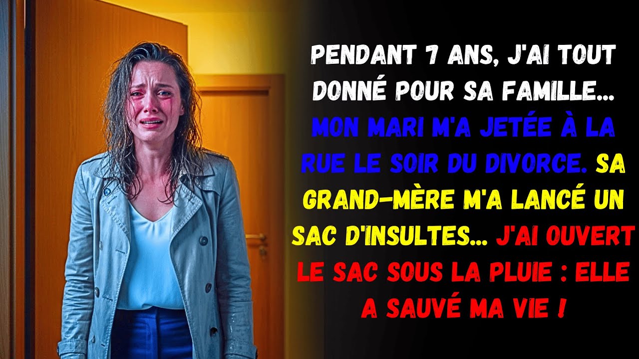 Mon mari m'a jetée à la rue le soir du divorce : le sac de sa grand-mère a sauvé ma vie
