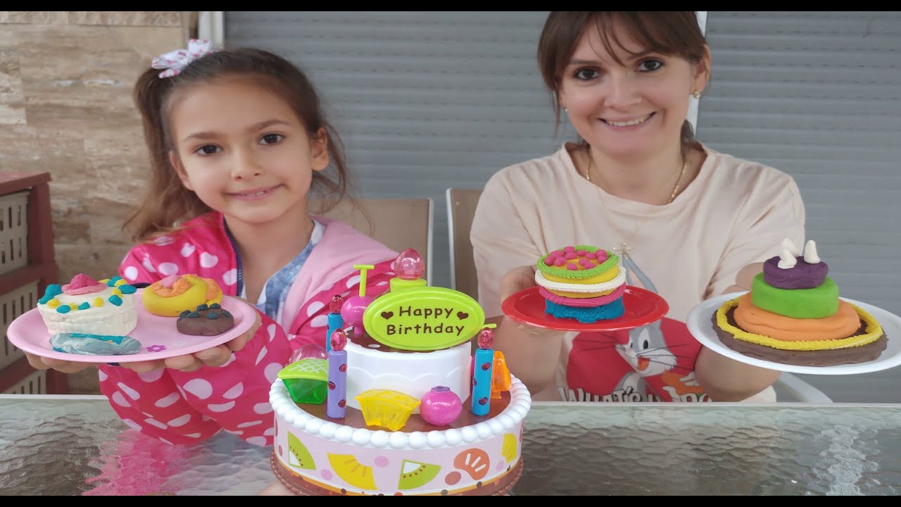 En Güzel Doğum Günü Pastası Müzikli Doğum günü Pastası Pasta challenge play dough, Eğlenceli çocuk
